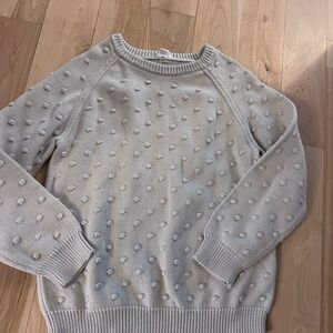Jamie Kay Light Gray Textured Kids Sweater